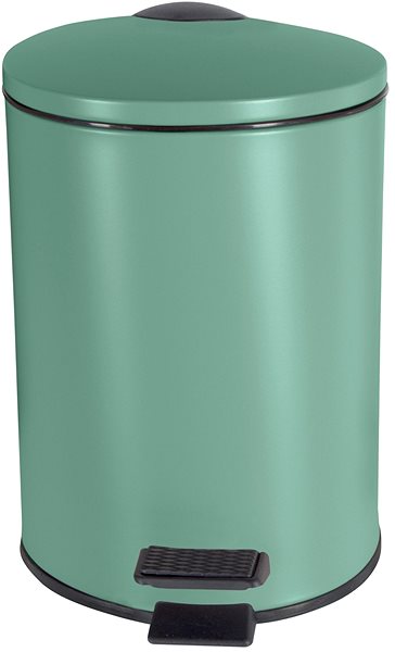 Rubbish Bin Spirella pedal bin Adelar, matt green, steel, 3 l ...