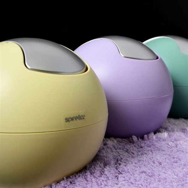 Rubbish Bin Spirella Mini Dumpster Bowl Matt, matt yellow, plastic, 1 l ...