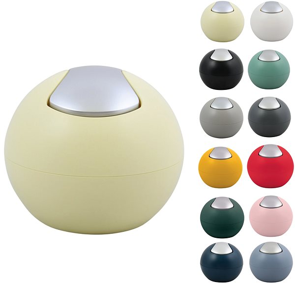 Rubbish Bin Spirella Mini Dumpster Bowl Matt, matt yellow, plastic, 1 l ...