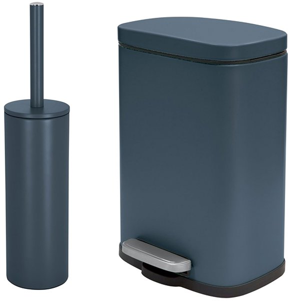 Rubbish Bin Spirella pedal bin Akira, matt petrol, steel, 5 L ...