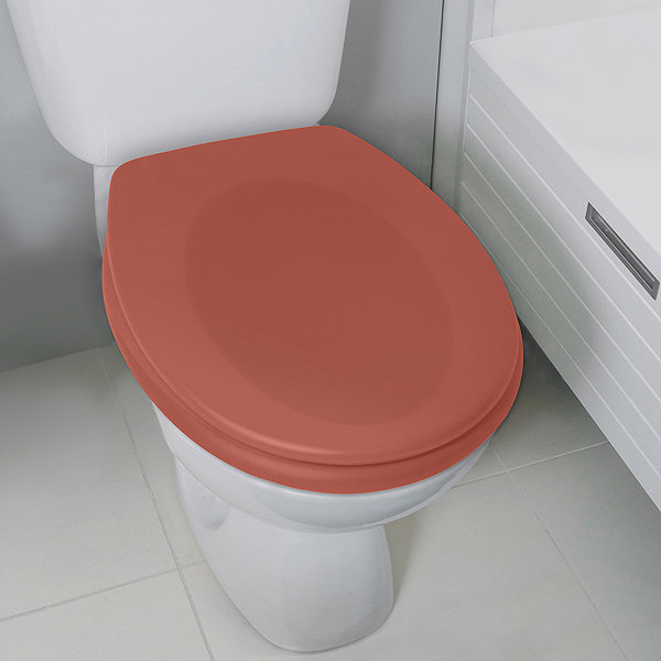 WC doska Spirella Neela WC doska, duroplast Thermodur, matná terakota ...