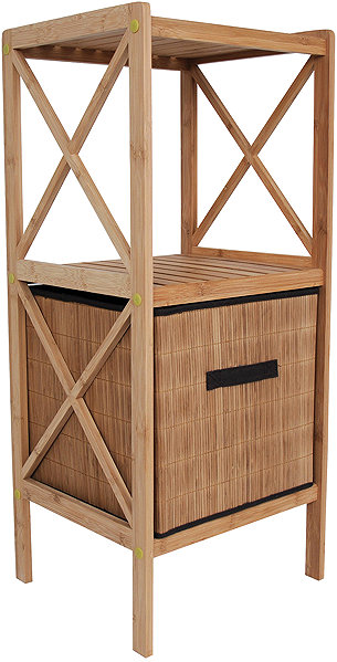 Shelving Unit MSV Bamboo shelf Regie, 3 shelves, 85 cm ...