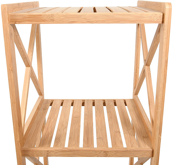 Shelving Unit MSV Bamboo shelf Regie, 3 shelves, 85 cm ...