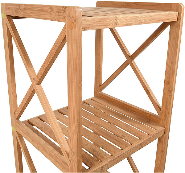 Shelving Unit MSV Bamboo shelf Regie, 5 shelves, 153 cm ...