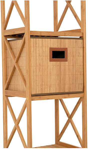 Shelving Unit MSV Bamboo shelf Regie, 5 shelves, 153 cm ...