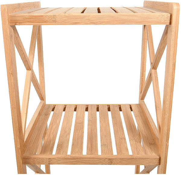 Shelving Unit MSV Bamboo shelf Regie, 5 shelves, 153 cm ...