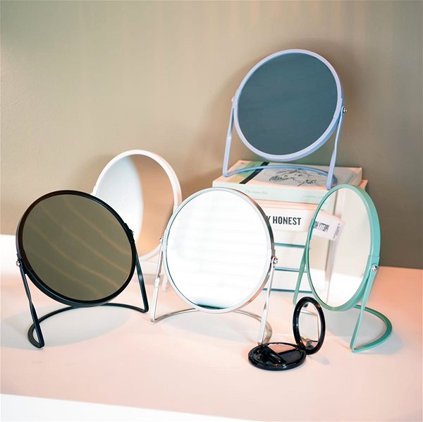 Spirella Akira Magnifying Cosmetic Mirror, Brushed Stainless Steel.