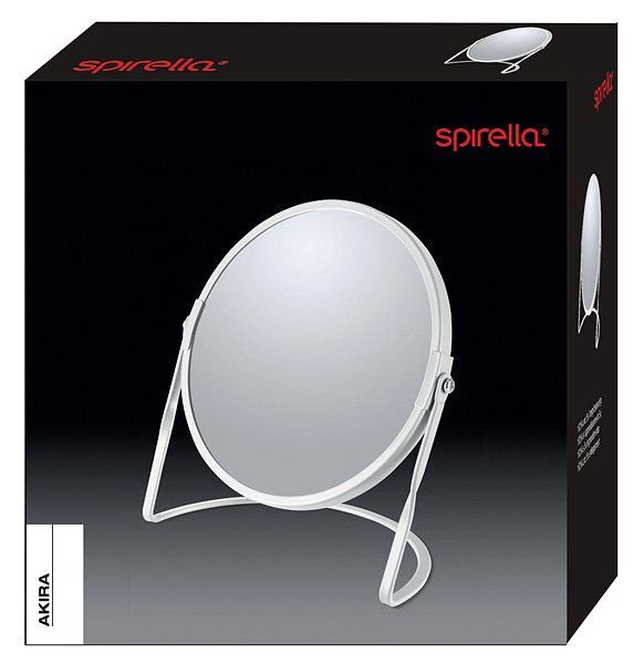 Cosmetic Mirror Spirella Akira Magnifying Cosmetic Mirror, Matt White, Steel.