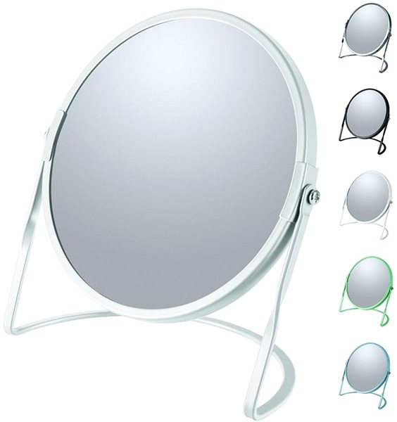 Cosmetic Mirror Spirella Akira Magnifying Cosmetic Mirror, Matt White, Steel.