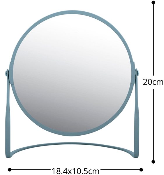 Makeup Mirror Spirella cosmetic magnifying mirror Akira, fog blue, steel ...