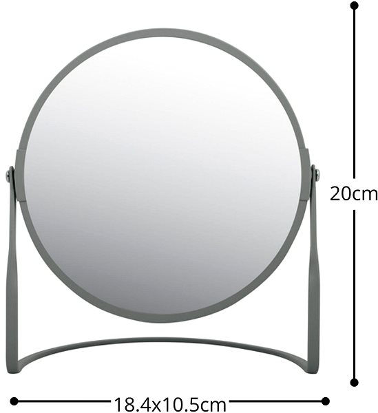 Cosmetic Mirror Spirella Akira cosmetic magnifying mirror, matte grey, steel.