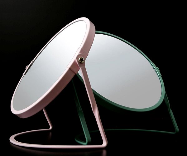 Cosmetic mirror Spirella Akira magnifying cosmetic mirror, matt pink, steel.