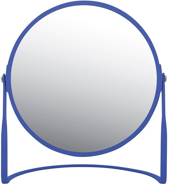 Spirella Akira cosmetic magnifying mirror, royal blue, steel.