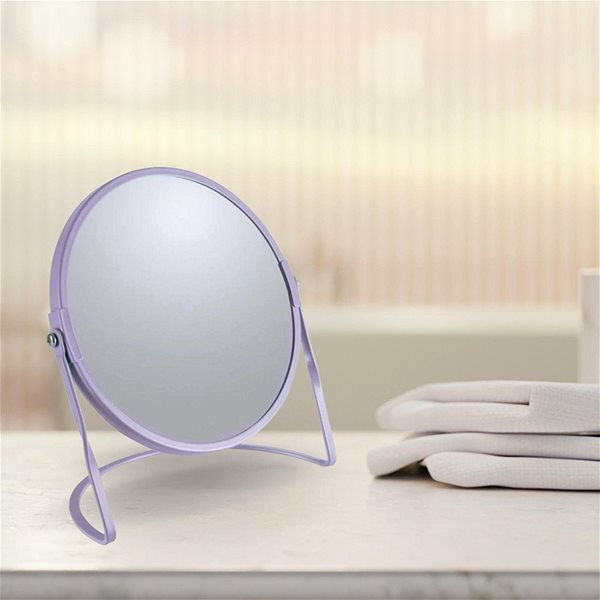 Cosmetic Mirror Spirella Akira Magnifying Cosmetic Mirror, Matt Lavender, Steel.
