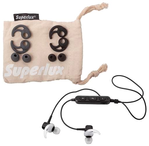 Vezeték nélküli fül-/fejhallgató SUPERLUX HDB311 BLACK Csomag tartalma