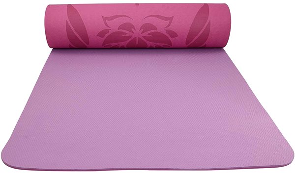 Jogamatka Lifefit YOGA MAT LOTOS DUO, 183x58x0,6cm, bordó Screen