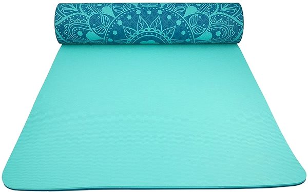 Jogamatka Lifefit YOGA MAT MANDALA DUO, 183x58x0,6cm, tyrkysová Screen