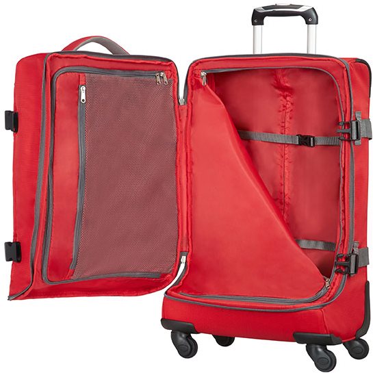 Cestovný kufor American Tourister Road Quest Spinner Duffle M Solid Red 1819 ...