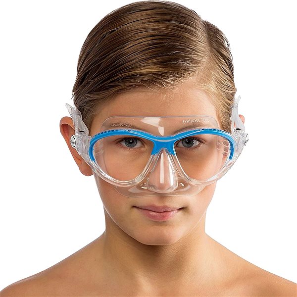 Snorkelling mask Children's mask Cressi MOON 5-12 years, transp./blue .