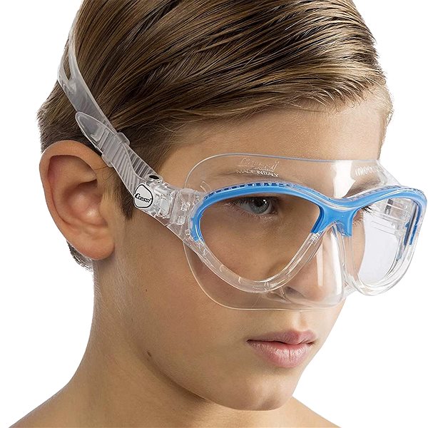 Snorkelling mask Children's mask Cressi MOON 5-12 years, transp./blue .