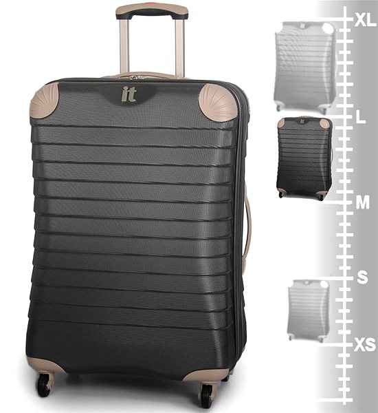 Cestovný kufor IT Luggage TR-1036/3-L ABS charcoal ...