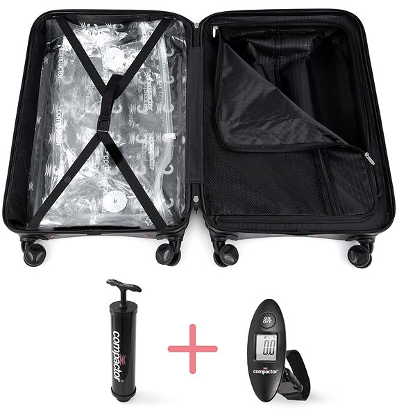 Travel case Compactor Hybrid Luggage L Vacuum System 46,5×26×68 cm, black .