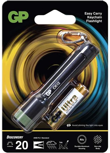 Flashlight GP LED Flashlight CK12 + 1 x AAA GP Ultra Battery Packaging/box