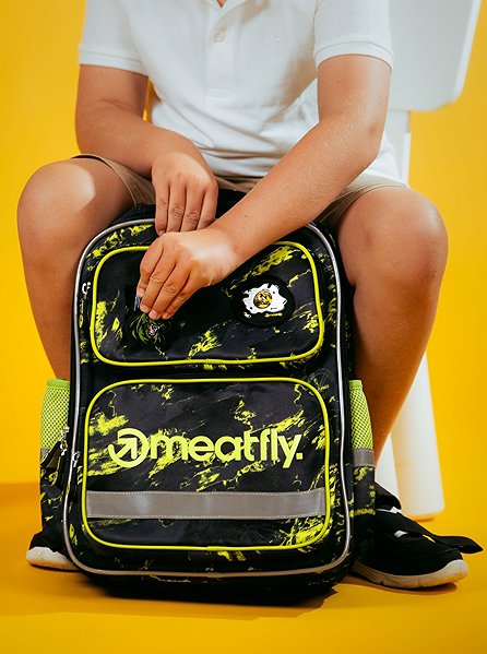 School Backpack Meatfly Max Lime Mossy .