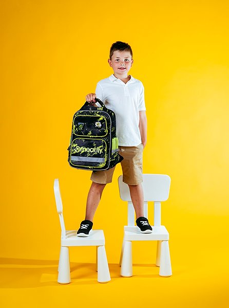 School Backpack Meatfly Max Lime Mossy .
