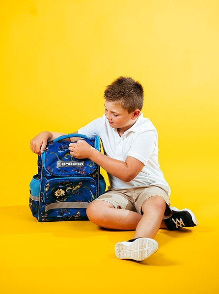 School backpack Meatfly Alex Dino Petrol .