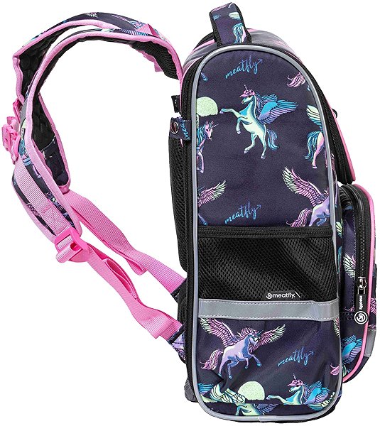 School backpack Meatfly Alex Black Unicorn .