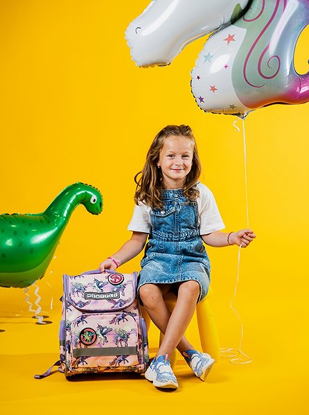 School backpack Meatfly Alex Purple Unicorn .