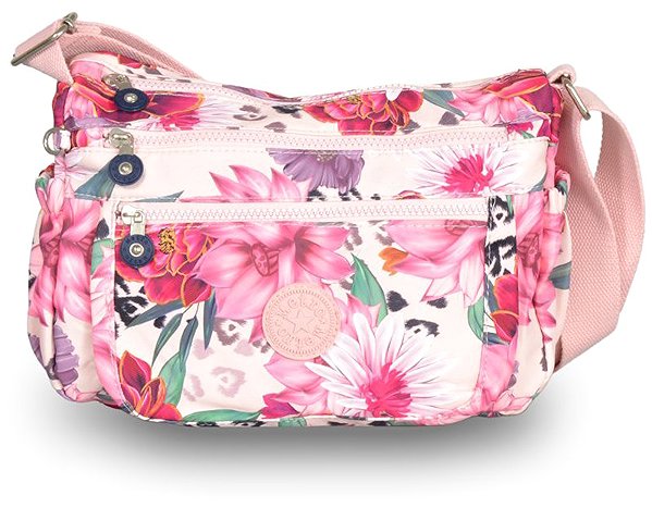 Shoulder bag METRO Flower LL177, pink .