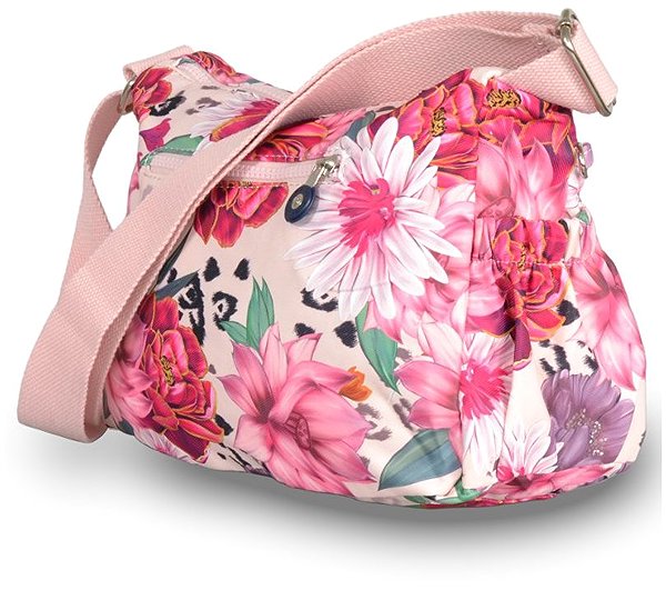 Shoulder bag METRO Flower LL177, pink .