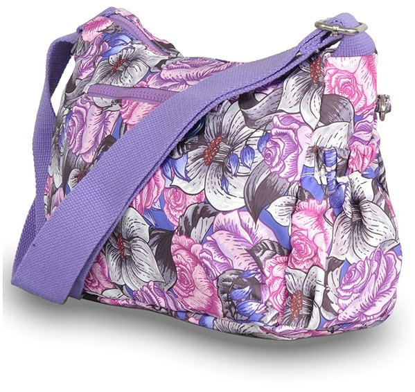 Shoulder bag METRO Flower LL177, purple .