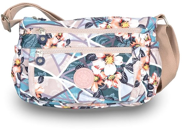 Shoulder bag METRO Flower LL177, beige .