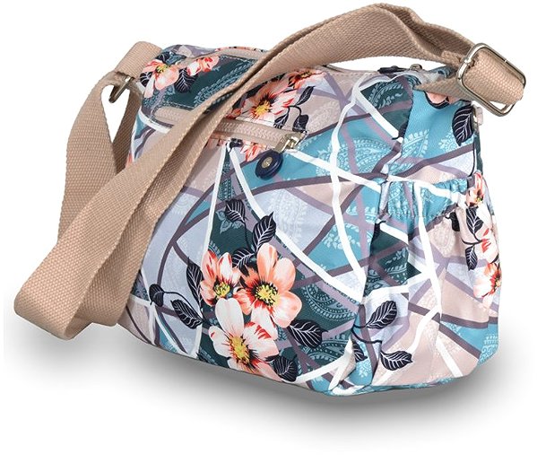 Shoulder bag METRO Flower LL177, beige .