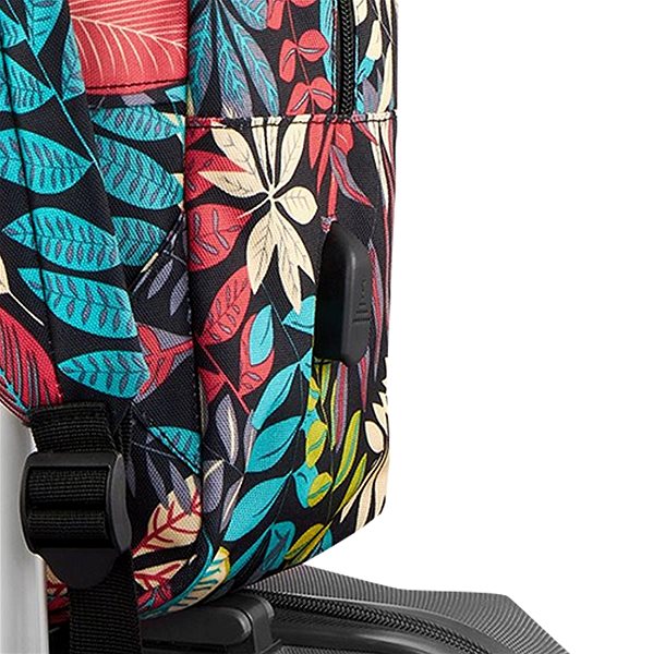 Backpack MG Bcross backpack with built-in USB cable 20 l, colour leaves .