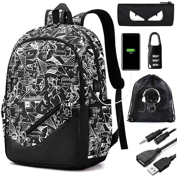 Backpack MG School Backpack backpack 35 l, black .