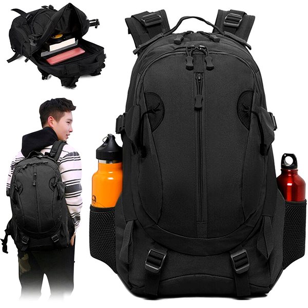 Backpack MG Tourist Backpack backpack 40 l, black .