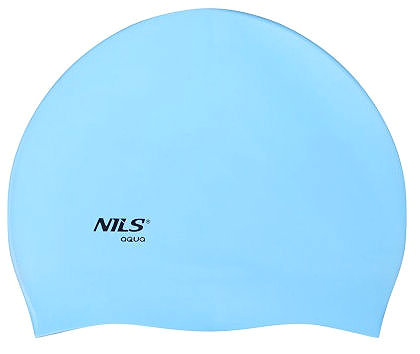Swimming cap NILS Aqua Silicone cap NQC BL01 light blue .