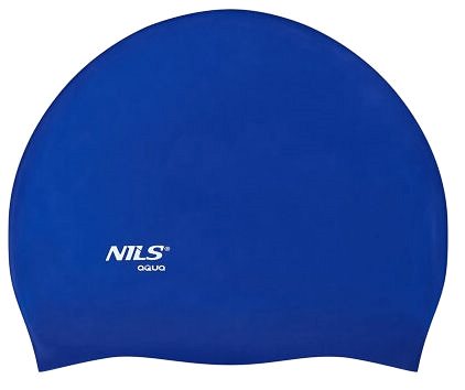 Swimming cap NILS Aqua Silicone cap NQC BL04 dark blue .