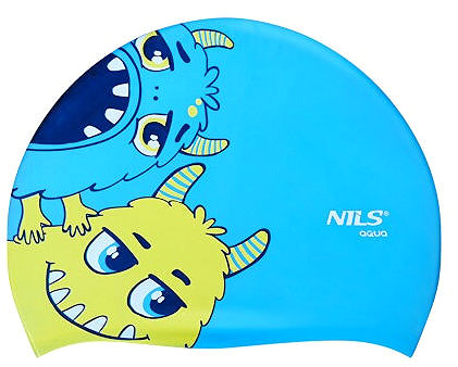 Bathing cap NILS Aqua Silicone cap for kids NQC Monster .