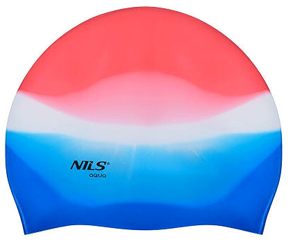 Swimming cap NILS Aqua Silicone cap NQC Multicolour M03 .