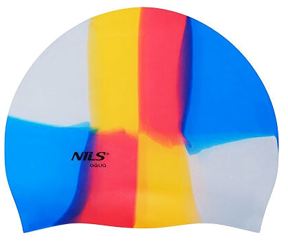 Swimming cap NILS Aqua Silicone cap NQC Multicolour M10 .