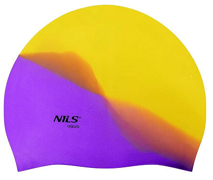 Swimming cap NILS Aqua Silicone cap NQC Multicolour M11 .