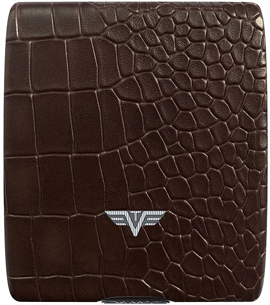 Wallet Tru Virtu Money & Cards Beluga - leather Croco Brown .