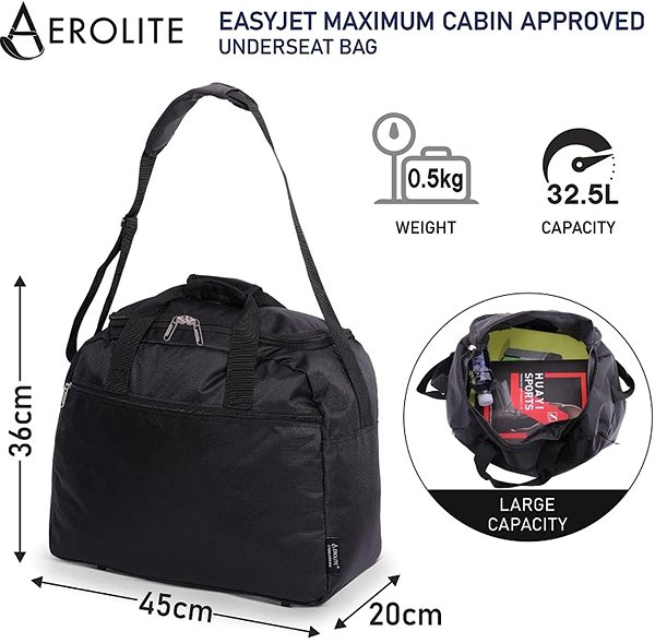 Cestovná taška AEROLITE 618 – čierna ...