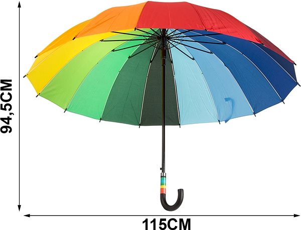 Esernyő Verk 25007 - szivárvány, 115 cm ...