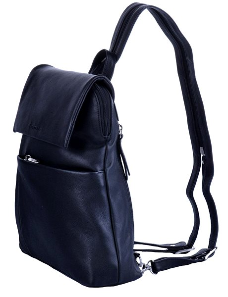 Estelle Women's Leather Backpack ET-0145 Black.